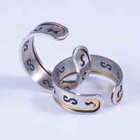 Titanium Staal Manchet Finger Ring, Ronde, meer kleuren voor de keuze, Verkocht door PC