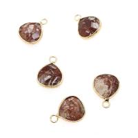 Gemstone Pendants Jewelry, Natural Stone, Teardrop, plated, DIY, more colors for choice, 21x17x7mm, Hole:Approx 2mm, Sold By PC
