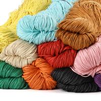 Wax Cord, Cotton, fashion jewelry & DIY & different size for choice, more colors for choice, Sold By Spool