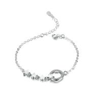 925 Sterling Silver Bangle Bracelet, micro pave cubic zirconia & for woman, 16+3cm,1.3cm,0.4cm, Sold Per 6.3 Inch Strand