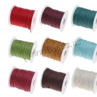 Wax Cord, Waxed Cotton Cord, with plastic spool, more colors for choice, 1mm uff0c, 5PC/Lot, Sold By Lot