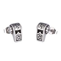 Stainless Steel Stud Earrings 316L Stainless Steel fashion jewelry & Unisex original color Sold By Pair