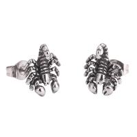 Stainless Steel Stud Earrings, fashion jewelry, silver color, Sold By Pair