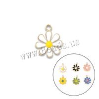 Tibetan Style Flower Pendants, Daisy, plated, fashion jewelry & for woman, more colors for choice, nickel, lead & cadmium free, 18x16mm, 10PCs/Bag, Sold By Bag