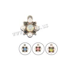 Zinc Alloy Flower Pendants with Plastic Pearl plated fashion jewelry & for woman nickel lead & cadmium free Sold By Bag