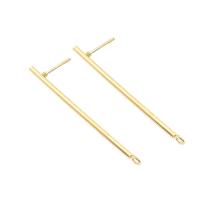 Stainless Steel Earring Drop Component with loop gold Approx 2mm Sold By Bag
