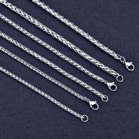 Rozsdamentes acél Nekclace Chain, Stainless Steel, galvanizált, divat ékszerek & egynemű & különböző méretű a választás, Által értékesített Strand