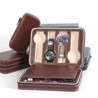 Watch Jewelry Box PU Leather Rectangle portable Sold By Lot