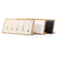 Velvet Necklace Display Wood with PU Leather & Velveteen Sold By PC