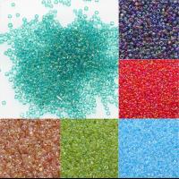 Mixed Glass Seed Beads Round rainbow 2*2mm Sold By Bag