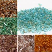 Glass Seed Beads Tila Beads, Square, more colors for choice, 5*2.3*1.9mm, 200PCs/Bag, Sold By Bag