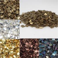 Glass Seed Beads Tila Beads, Square, more colors for choice, 5*5*1.9mm, 200PCs/Bag, Sold By Bag