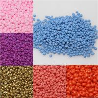 Mixed Glass Seed Beads, Flat Round, more colors for choice, 4mm, 4500PCs/Bag, Sold By Bag