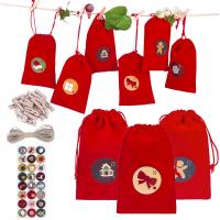 Schmuckbeutel Taschen, Baumwollsamt, nachhaltiges, rot, 100x150mm, verkauft von PC