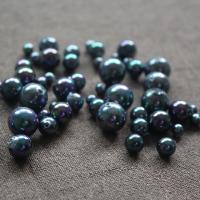 Shell Pearl Half Hole Bead, Round, DIY & different size for choice, black and brown, Sold By PC