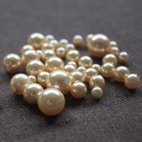 Shell Pearl Half Hole Bead, Round, DIY & different size for choice, gold, Sold By PC