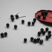 Shell Pearl Half Hole Bead, Round, DIY & different size for choice, black, Sold By PC