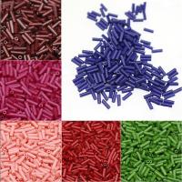 Ogenomskinligt glas Seed Beads, Glass Seed Beads, Rund, fler färger för val, 2*12mm, 1500PC/Bag, Säljs av Bag