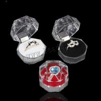 Jewelry Gift Box Plastic with Sponge & Velveteen & Acrylic Rhombus Sold By Bag
