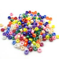 Belagte akryl perler, Plastic, forgyldt, Bæredygtig & mode smykker, 6x9mm, Solgt af KG