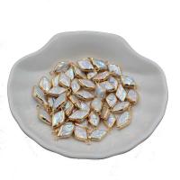 Bijoux pendentifs en laiton, perle, avec laiton, DIY, Or, protéger l'environnement, sans nickel, plomb et cadmium, 9x14mm, 5PC/sac, Vendu par sac