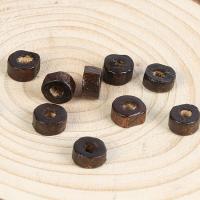 Holzperlen, Holz, Einbrennlack, DIY, Kaffeefarbe, 4x8mm, 1000PCs/Tasche, verkauft von Tasche