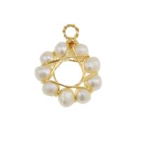 Brass Jewelry Pendants, Plastic Pearl, DIY & different size for choice, more colors for choice, 19x23mm,14x18mm, 4PCs/Bag, Sold By Bag