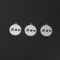 Stainless Steel Pendants Round plated DIY & hollow Approx 1mm  Sold By Lot