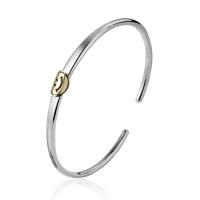 Brass Cuff Bangle, silver color plated, vintage & for woman, nickel, lead & cadmium free, 6x3mm, Inner Diameter:Approx 170mm, 2PCs/Bag, Sold By Bag