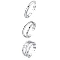 Messing Teen Ring, drie stuks & open & voor vrouw, meer kleuren voor de keuze, nikkel, lood en cadmium vrij, 14mm, Verkocht door Stel