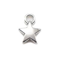 Sinkkiseos Star riipus, Tähti, antiikki hopea päällystetty, tee-se-itse, metalliväri päällystetty, 9x2.40x12mm, 100PC/erä, Myymät erä