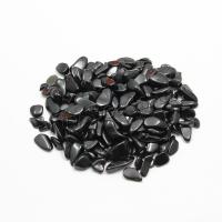 Chips de pierres précieuses, Obsidienne, pepite, poli, DIY, noire, 5-7mm, 5sacsvalises/lot, Vendu par lot