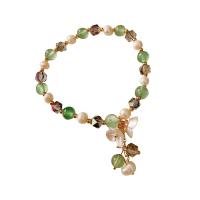 Bracelets quartz, Strawberry Quartz, avec Alliage, Rond, Placage, styles différents pour le choix & pour femme, plus de couleurs à choisir, 170mm, Vendu par brin