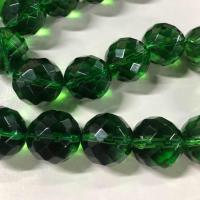 Abalorios de Cristal, Vidrio, Bricolaje & facetas, verde, 20mm, Vendido para aproximado 20 Inch Sarta