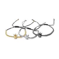 Bijoux bracelets de mode, résine, avec plastique, couronne, poli, Longueur réglable & bracelet tressé & unisexe, plus de couleurs à choisir, 220+70mm8*12mm4mm, Vendu par brin