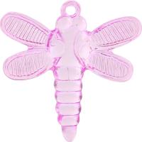 Acrylic Pendants Plastic Dragonfly plated durable & DIY mixed colors Sold By KG