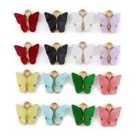 Zinc Alloy Pendants with Acrylic Butterfly plated DIY nickel lead & cadmium free Sold By PC
