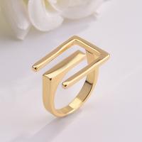 Brass prst prsten, Mosaz, barva pozlacený, různé velikosti pro výběr & pro ženy, nikl, olovo a kadmium zdarma, 19.70x14.80mm, Prodáno By PC