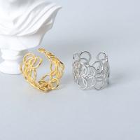Brass Cuff Finger Ring, Donut, plated, open & different styles for choice, two different colored, 22.8mm, 5PCs/Bag, Sold By Bag