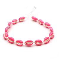 Shell Necklaces handmade woven pattern & enamel 19*13mm 360+10mm Sold By Set