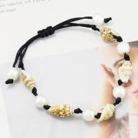 Shell Jewelry Bracelet, Metal, with Shell, handmade, for woman, more colors for choice, 350mm,290mm,250mm, Sold By Strand