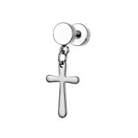 Stainless Steel Drop Earring, Cross, plated, fashion jewelry & Unisex, 1.2mmuff0c6mmuff0c8mm, Sold By PC