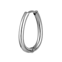 Stainless Steel Huggie Hoop Earring, plated, fashion jewelry & Unisex, 2.50x16mm, Sold By PC