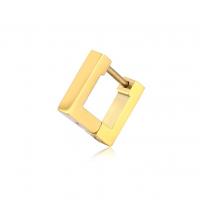 Stainless Steel Huggie Hoop Earring Square plated fashion jewelry & Unisex Sold By PC