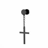 Edelstahl Tropfen Ohrring, Kreuz, plattiert, Modeschmuck & unisex, keine, 16x25mm, verkauft von PC