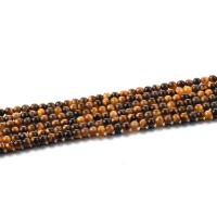 Tiger Eye Beads, Runde, poleret, du kan DIY, Grade AAA, 3x3mm, Solgt af Strand