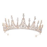 Bridal Tiaras, Tibetan Style, gold color plated, vintage & for woman & with rhinestone, nickel, lead & cadmium free, 375x80mm, Sold By PC