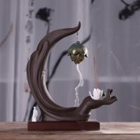 Backflow Incense Burner, Porcelain, handmade, for home and office & durable, 330x280x90mm, Sold By PC