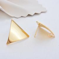 Brass Earring Drop Component, gold color plated, DIY & for woman, nickel, lead & cadmium free, 19.50x21.50mm, 20PCs/Bag, Sold By Bag