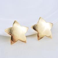 Brass Earring Drop Component Star gold color plated DIY & for woman nickel lead & cadmium free Sold By Bag